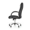 Scaun directorial Halmar Relax, inaltime reglabila 110-118cm, roti cauciucate, piele, negru