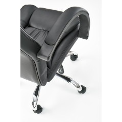 Scaun directorial Halmar Relax, inaltime reglabila 110-118cm, roti cauciucate, piele, negru