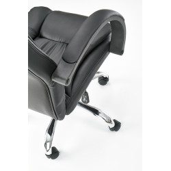 Scaun directorial Halmar Relax, inaltime reglabila 110-118cm, roti cauciucate, piele, negru
