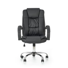 Scaun directorial Halmar Relax, inaltime reglabila 110-118cm, roti cauciucate, piele, negru