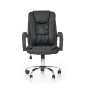 Scaun directorial Halmar Relax, inaltime reglabila 110-118cm, roti cauciucate, piele, negru