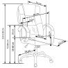 Scaun directorial Halmar Relax, inaltime reglabila 110-118cm, roti cauciucate, piele, negru