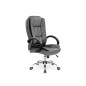 Scaun directorial Relax, sistem de blocare, tapiterie piele, roti cauciucate, baza PP, piele, gri Scaun directorial Relax, sistem de blocare, tapiterie piele, roti cauciucate, baza PP, piele, gri