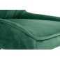 Scaun din catifea pentru copii, reglabil pe inaltime, roti pivotante, baza metal, mecanism blocare, verde