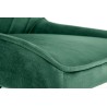 Scaun birou pentru copii Halmar Rico, inaltime reglabila 79-89cm, stil glamour, baza metal, functie blocare, catifea, verde