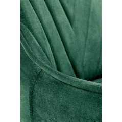 Scaun birou pentru copii Halmar Rico, inaltime reglabila 79-89cm, stil glamour, baza metal, functie blocare, catifea, verde