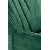 Scaun birou pentru copii Halmar Rico, inaltime reglabila 79-89cm, stil glamour, baza metal, functie blocare, catifea, verde