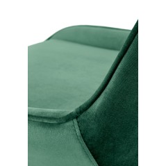 Scaun birou pentru copii Halmar Rico, inaltime reglabila 79-89cm, stil glamour, baza metal, functie blocare, catifea, verde