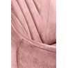 Scaun birou pentru copii Halmar Rico, inaltime reglabila 79-89cm, stil glamour, baza metal, functie blocare, catifea, roz