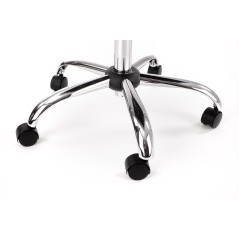 Scaun birou pentru copii Halmar Rico, inaltime reglabila 79-89cm, stil glamour, baza metal, functie blocare, catifea, roz