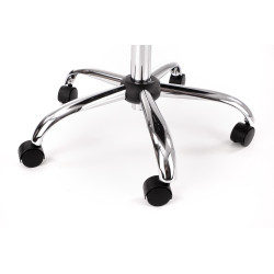 Scaun birou pentru copii Halmar Rico, inaltime reglabila 79-89cm, stil glamour, baza metal, functie blocare, catifea, roz
