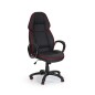 Scaun directorial Halmar Rubin, inaltime reglabila, roti cauciucate, baza din metal, functie blocare, piele, negru/rosu