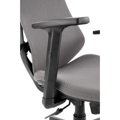 Scaun birou Halmar Rubio, inaltime reglabila 101-109cm, cotiere reglabile, stofa/polipropilena, gri
