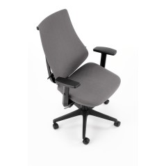 Scaun birou Halmar Rubio, inaltime reglabila 101-109cm, cotiere reglabile, stofa/polipropilena, gri