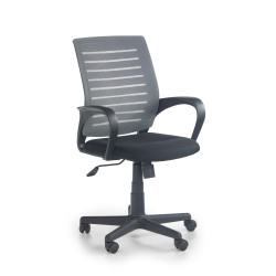 Scaun birou ergonomic Halmar Santana, inaltime reglabila 89-99cm, functie blocare, functie balansare, plasa/textil, negru/gri