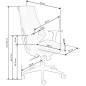 Scaun birou Halmar Rubio, inaltime reglabila 101-109cm, cotiere reglabile, stofa/polipropilena, gri