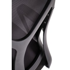 Scaun birou ergonomic Halmar Santo, inaltime reglabila 104-114cm, functie blocare, functie balansare, plasa/textil, negru