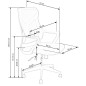 Scaun ergonomic Halmar Santo, inaltime reglabila 104-114 cm, mecansim blocare/balansare, mesh, gri