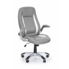 Scaun directorial Halmar Saturn, inaltime reglabila 112-120cm, functie blocare, functie balansare, piele, gri