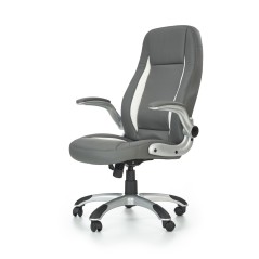 Scaun directorial Halmar Saturn, inaltime reglabila 112-120cm, functie blocare, functie balansare, piele, gri