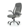Scaun directorial Halmar Saturn, inaltime reglabila 112-120cm, functie blocare, functie balansare, piele, gri