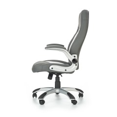 Scaun directorial Halmar Saturn, inaltime reglabila 112-120cm, functie blocare, functie balansare, piele, gri