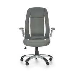Scaun directorial Halmar Saturn, inaltime reglabila 112-120cm, functie blocare, functie balansare, piele, gri