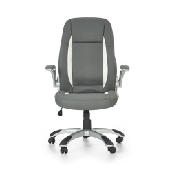Scaun directorial Halmar Saturn, inaltime reglabila 112-120cm, functie blocare, functie balansare, piele, gri