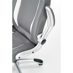 Scaun directorial Halmar Saturn, inaltime reglabila 112-120cm, functie blocare, functie balansare, piele, gri