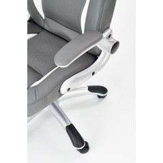 Scaun directorial Halmar Saturn, inaltime reglabila 112-120cm, functie blocare, functie balansare, piele, gri