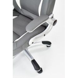 Scaun directorial Halmar Saturn, inaltime reglabila 112-120cm, functie blocare, functie balansare, piele, gri