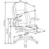 Scaun directorial Halmar Saturn, inaltime reglabila 112-120cm, functie blocare, functie balansare, piele, negru