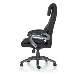 Scaun birou Halmar Sidney, inaltime reglabila 117-125cm, stil clasic, functie blocare, functie balansare, textil, negru