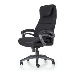 Scaun birou Halmar Sidney, inaltime reglabila 117-125cm, stil clasic, functie blocare, functie balansare, textil, negru