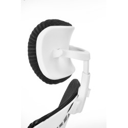 Scaun birou ergonomic Halmar Socket, inaltime reglabila 110-118cm, roti cauciucate, plasa/textil, negru