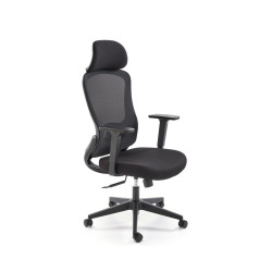 Scaun birou ergonomic Halmar Sonar, reglabil 118-128 cm,cotiere si suport lombar reglabile, suport lombar, negru