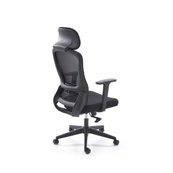 Scaun birou ergonomic Halmar Sonar, reglabil 118-128 cm,cotiere si suport lombar reglabile, suport lombar, negru