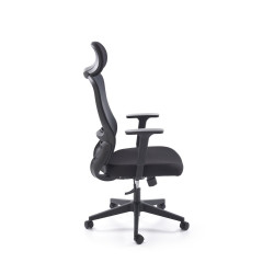 Scaun birou ergonomic Halmar Sonar, reglabil 118-128 cm,cotiere si suport lombar reglabile, suport lombar, negru