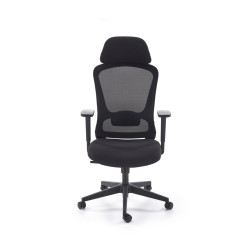 Scaun birou ergonomic Halmar Sonar, reglabil 118-128 cm,cotiere si suport lombar reglabile, suport lombar, negru