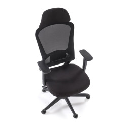 Scaun birou ergonomic Halmar Sonar, reglabil 118-128 cm,cotiere si suport lombar reglabile, suport lombar, negru