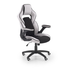 Scaun gaming Halmar Sonic, inaltime reglabila 115-124cm, spatar matlasat, cotiere reglabile, textil, negru/gri