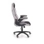 Scaun ergonomic de gaming, inaltime si cotiere reglabile, roti cauciucate, spatar matlasat, negru/gri Scaun ergonomic de gaming, inaltime si cotiere reglabile, roti cauciucate, spatar matlasat, negru/gri