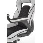 Scaun ergonomic de gaming, inaltime si cotiere reglabile, roti cauciucate, spatar matlasat, negru/gri Scaun ergonomic de gaming, inaltime si cotiere reglabile, roti cauciucate, spatar matlasat, negru/gri
