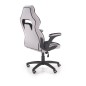 Scaun ergonomic de gaming, inaltime si cotiere reglabile, roti cauciucate, spatar matlasat, negru/gri Scaun ergonomic de gaming, inaltime si cotiere reglabile, roti cauciucate, spatar matlasat, negru/gri