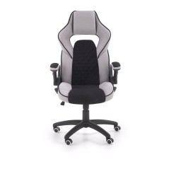 Scaun gaming Halmar Sonic, inaltime reglabila 115-124cm, spatar matlasat, cotiere reglabile, textil, negru/gri