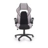 Scaun gaming Halmar Sonic, inaltime reglabila 115-124cm, spatar matlasat, cotiere reglabile, textil, negru/gri
