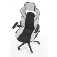 Scaun gaming Halmar Sonic, inaltime reglabila 115-124cm, spatar matlasat, cotiere reglabile, textil, negru/gri