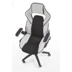 Scaun gaming Halmar Sonic, inaltime reglabila 115-124cm, spatar matlasat, cotiere reglabile, textil, negru/gri