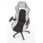 Scaun ergonomic de gaming, inaltime si cotiere reglabile, roti cauciucate, spatar matlasat, negru/gri Scaun ergonomic de gaming, inaltime si cotiere reglabile, roti cauciucate, spatar matlasat, negru/gri