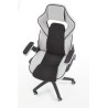 Scaun gaming Halmar Sonic, inaltime reglabila 115-124cm, spatar matlasat, cotiere reglabile, textil, negru/gri